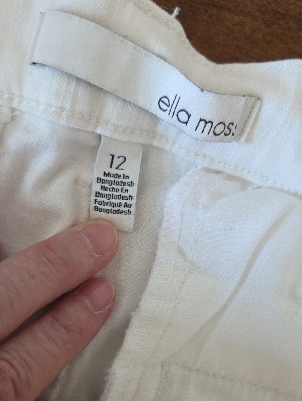 Ella Moss Cream/Ivory High-Rise Pants Wide Leg Cropped Trousers Size 12 - Picture 6 of 8